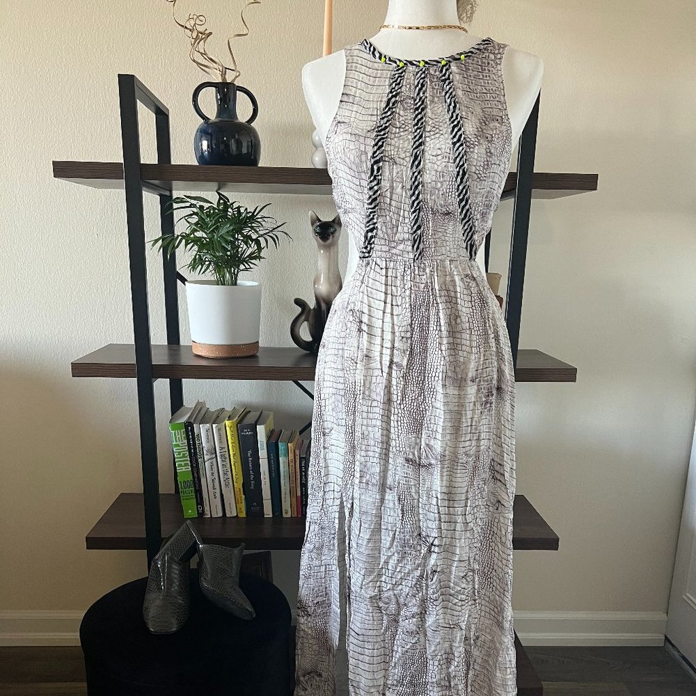 Lush Animal Print Cutout Maxi NWOT